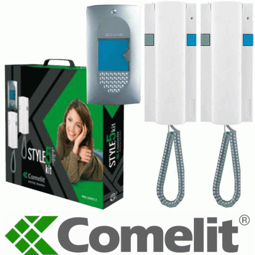 Set interfon COMELIT STYLEKIT5 pentru 2 familii