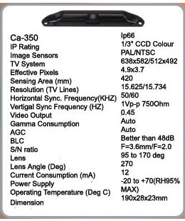 camera video color CA-350 AUTOWATCH