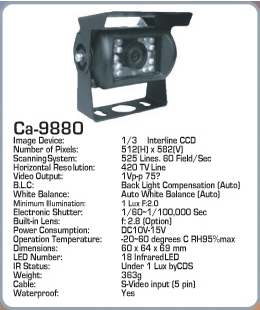 camera video color CA-9880 AUTOWATCH