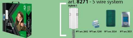 set interfon COMELIT STYLEKIT5 pentru 1 familie