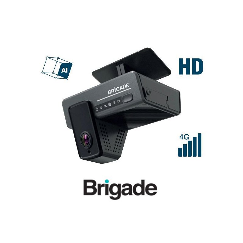 BRIGADE DC-204-AI - Cameră de bord PROFESIONALĂ cu AI (inteligență artificială) conectată 4G